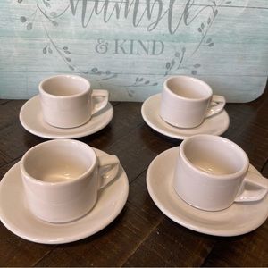 Vintage TAYLOR & NG DEMITASSE SET FOUR CUPS & Saucers espresso.